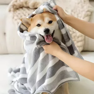 dog bathrobe, dog towel robe, dog bath towel, super absorbent dog towel