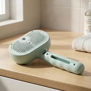 dog steam brush, dog steam grooming brush, dog cleaning brush, dog hair remover, pet deshedding tool